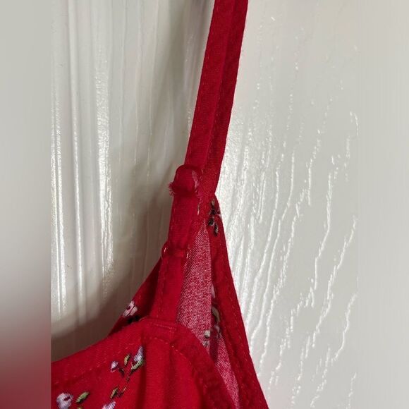 H&M red floral romper size 0 - Picture 5 of 6